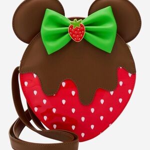 Loungefly Disney Minnie Mouse Chocolate Dipped Strawberry Ears Scented crossbody